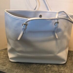 White Everyday purse with Black and White Lining